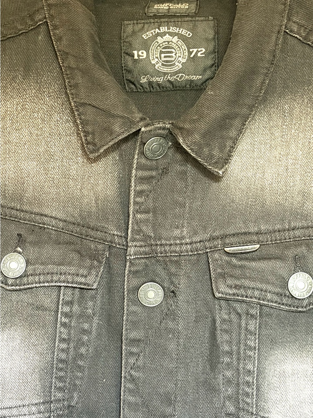 Buffalo David Bitton Men’s Black Denim Jacket  Like New